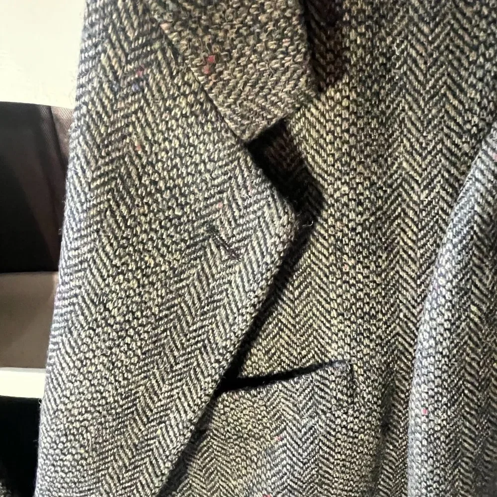 Robert Stock Made In Russia Mens Blazer Tweed 100% Wool 42R